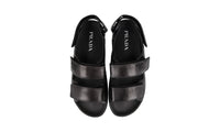 Prada Men's Black Leather Sandals 2X3064