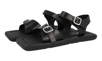 Prada Men's Black Leather Sandals 2X3071