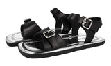 Prada Men's Black Leather Runway Laufsteg Square Eckig Sandals 2X3071