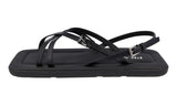 Prada Men's Black Leather Runway Laufsteg Square Eckig Sandals 2X3075
