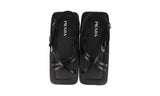 Prada Men's Black Leather Runway Laufsteg Square Eckig Sandals 2X3075