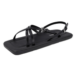 Prada Men's Black Leather Runway Laufsteg Square Eckig Sandals 2X3075