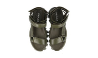 Prada Men's Green Leather Cloudbust Thunder Sport Sandals Padded Nappa Sandals 2X3077