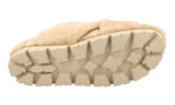 Prada Men's Beige Leather Shearling Fur Schaf Fell Slides Sandals Sandalen Sandals 2X3103