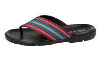Prada Men's Black Leather Sandals 2Y3030
