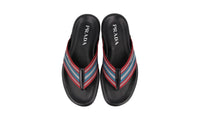 Prada Men's Black Leather Sandals 2Y3030