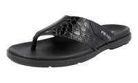 Prada Men's 2Y3057 2OFC F0002 Leather Sandals