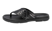 Prada Men's Black Leather Sandals 2Y3057