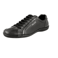 Prada Women's Black High-Quality Saffiano Leather Sneaker 3E5620