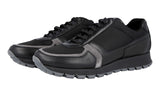Prada Women's Black Leather Nylon Prax Sneaker 3E6026