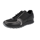 Prada Women's Black Leather Nylon Prax Sneaker 3E6026