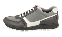 Prada Women's Grey Leather Matchrace Sneaker 3E6026