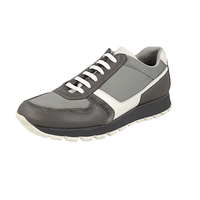 Prada Women's Grey Leather Matchrace Sneaker 3E6026