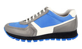 Prada Women's Blue Heavy-Duty Rubber Sole Leather Matchrace Sneaker 3E6026