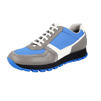 Prada Women's Blue Leather Matchrace Sneaker 3E6026