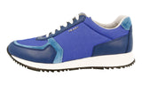 Prada Women's Blue Leather Mesh Running Sneaker 3E6183