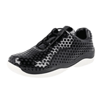 Prada Women's Black Leather Rare Americas Cup Vented Sneaker 3E6267