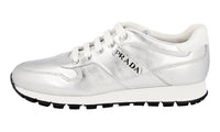 Prada Women's Silver Leather Matchrace Sneaker 3E6412