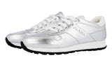 Prada Women's Silver Leather Matchrace Sneaker 3E6412