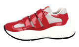 Prada Women's Red Leather Americas Cup Chunky Sneaker 3E6441