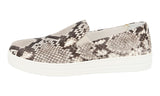 Prada Women's Beige Leather Python Downtown Slip-on Sneaker 3S5802