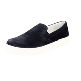 Prada Women's Blue Leather Downtown Slip-on Sneaker 3S5802