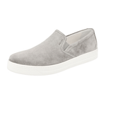 Prada Women's Grey Leather Downtown Slip-on Sneaker 3S5802