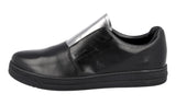 Prada Women's Black Leather Downtown Slip-on Sneaker 3S6047