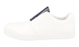 Prada Women's White Brushed Spazzolato Leather Slip-on Sneaker 3S6047