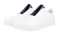 Prada Women's White Brushed Spazzolato Leather Slip-on Sneaker 3S6047
