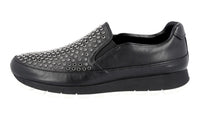 Prada Women's Black Leather Slip-on Sneaker 3S6104