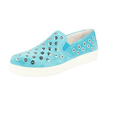 Prada Women's Turquoise Leather Downtown Slip-on Sneaker 3S6159