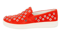 Prada Women's Red Leather Sneaker 3S6159