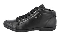 Prada Women's Black High-Quality Saffiano Leather Sneaker 3T5621