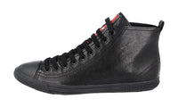 Prada Women's Black Leather High-Top Sneaker 3T5731