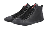 Prada Women's Black Leather High-Top Sneaker 3T5731