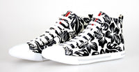 Prada Women's White Hibiscus Canvas Sneaker 3T5731