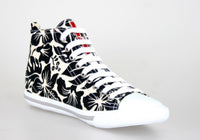 Prada Women's White Hibiscus Canvas Sneaker 3T5731
