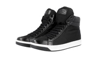 Prada Women's Black Leather High-Top Sneaker 3T5770