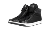 Prada Women's Black Leather High-Top Sneaker 3T5770