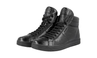 Prada Women's Black Leather High-Top Sneaker 3T5770