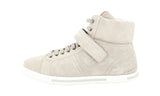 Prada Women's Beige Leather High-Top Sneaker 3T5783