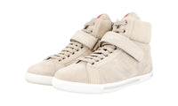 Prada Women's Beige Leather High-Top Sneaker 3T5783