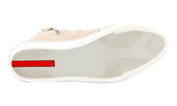 Prada Women's Beige Leather High-Top Sneaker 3T5783