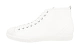 Prada Women's White Leather High-Top Sneaker 3T5877