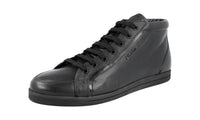 Prada Women's 3T5893 2AJ9 F0002 High-Quality Saffiano Leather Leather High-Top Sneaker