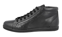 Prada Women's Black Saffiano Leather High-Top Sneaker 3T5893