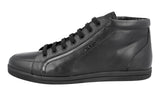 Prada Women's Black Saffiano Leather High-Top Sneaker 3T5893