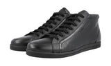 Prada Women's Black Saffiano Leather High-Top Sneaker 3T5893