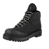 Prada Women's Grey welt-sewn Shearling Felt Half-Boot 3T5920